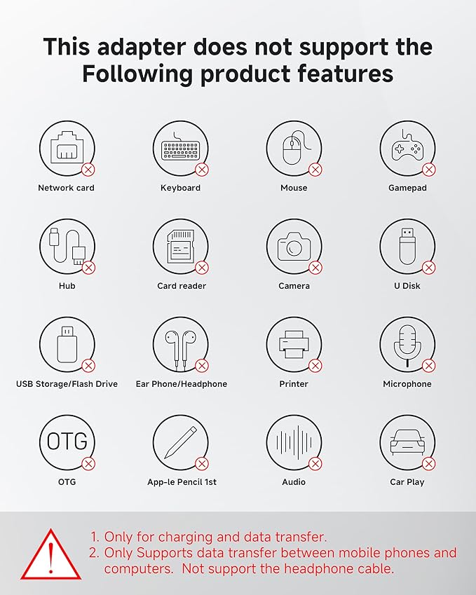 2 Pack Lightning to USB C Adapter, Lightning Female to USB C Male Cable Adapter - Image 2