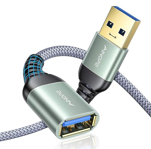 AINOPE 2 Pack USB Extensions Cable High Speed USB 3.0 Extension Cord Type A by AINOPE10yearsforphoneaccessories