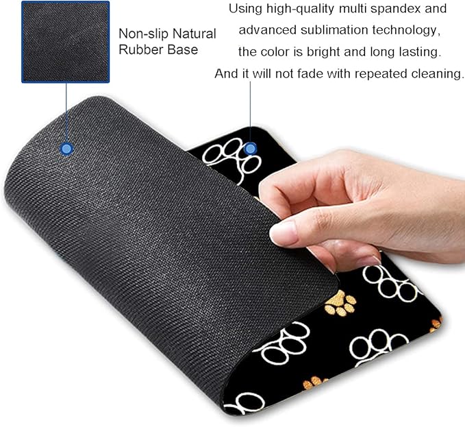 Hokafenle Mouse Pad, Cute Dog Paw Mouse Pad Design, Mouse Mat Square Waterproof - Image 2