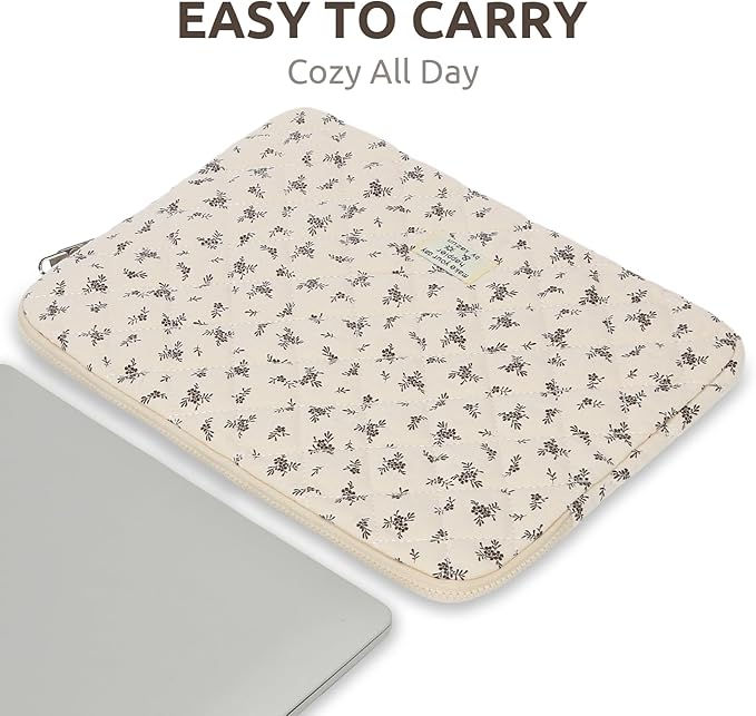 Puffy Laptop Sleeve 13-15.6 Inch Cute Quilted Laptop Protective Case Padded - Image 6