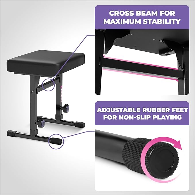 Liquid Stands Portable Heavy Duty Digital Piano Stand & Bench Set - Image 5