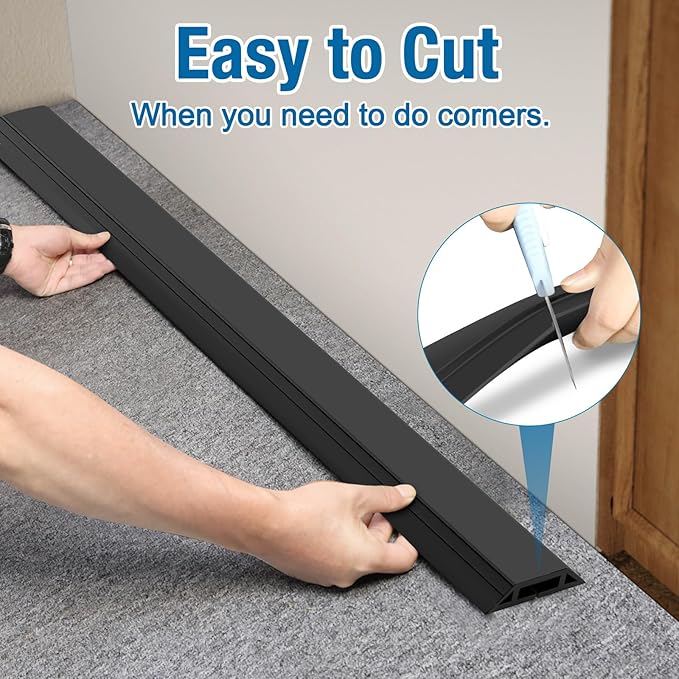Eapele 4 ft Floor Cord Cover Heavy Duty Cable Protector, Prevent Trip Hazard - Image 3