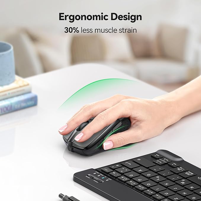 TECKNET Wireless Mouse for Laptop, Silent Mouse Quiet Click, Computer Mice - Image 3