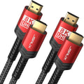 JSAUX 8K HDMI Cable 2 Pack 3ft, 48Gbps High Speed HDMI 2.1 Braided HDMI Cord by JSAUX