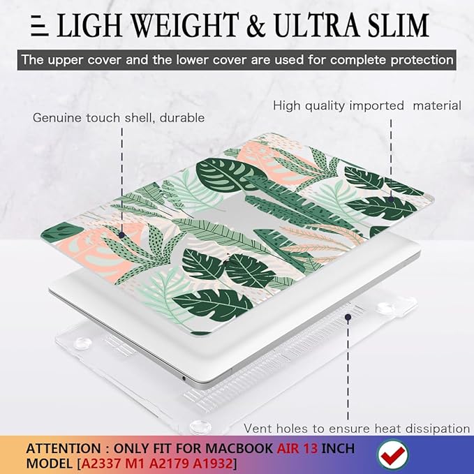 CISSOOK for MacBook Air 13 inch Case 2021 2020 2019 2018 Release A2337 M1 A2179 - Image 4