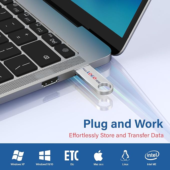 Customizable Flash Drives 256MB, Wooolken Personalized USB 2.0 Thumb Drives - Image 3