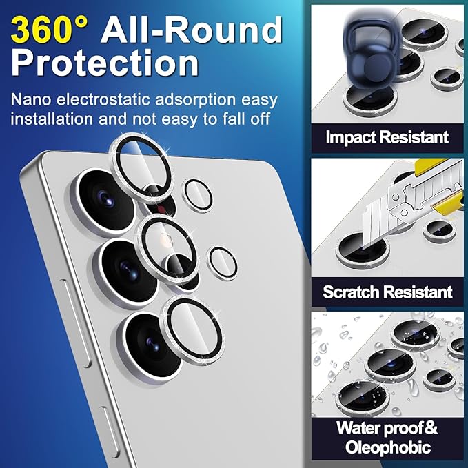 for Samsung Galaxy S25 Ultra Camera Lens Protector, Individual Metal Ring - Image 3