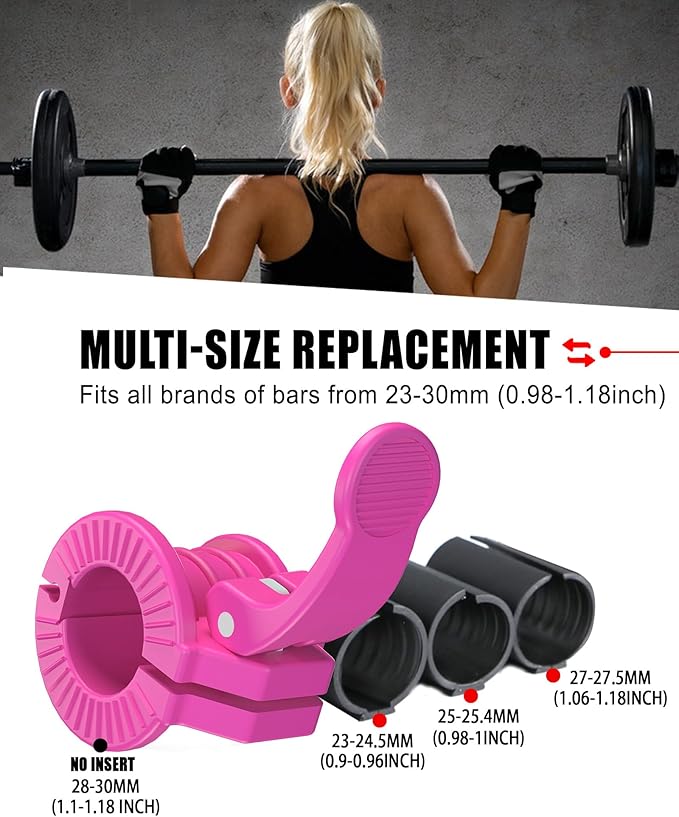 Barbell Clips 1 Inch Quick Release Weight Clamps 0.9-1.18inch Multi-Size - Image 3