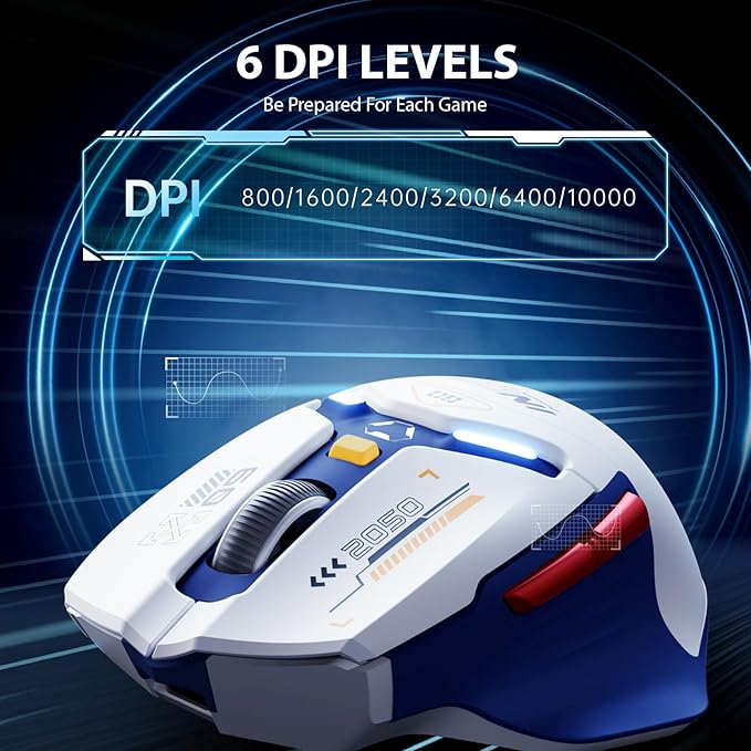 INPHIC IN9 Wireless Gaming Mouse, True Tri-Mode Bluetooth/Type-C Wired/2.4G - Image 3