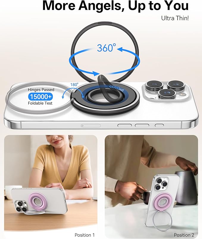 Magnetic Phone Grip for MagSafe Ring Holder, Magnet Phone Grip Stand Finger - Image 6