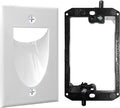 BestMounts - 1 Pack In Wall Cable Management Kit - Recessed Wall Plate Cable by BestMounts