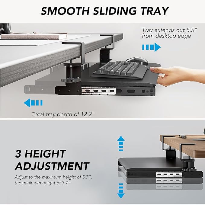 AX WABER Keyboard Tray Under Desk Pull Out - Image 5