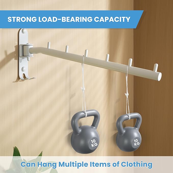 Clothing Racks for Hanging Clothes, Garment Racks Wall Mounted Clothes - Image 6