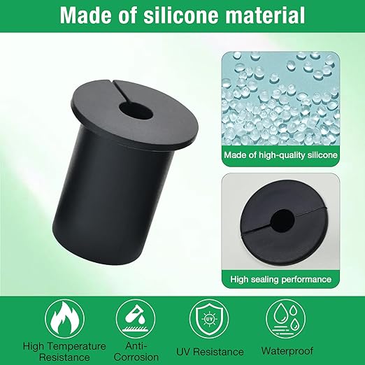 6pc Starlink Cable Grommet 1" Silicone Waterproof Wall Hole Pass Through Split - Image 2