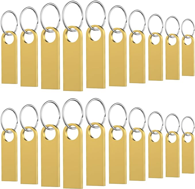 16GB USB Flash Drive 20 Pack, Wooolken Sleek Metal Thumb Drives by WOOOLKEN