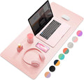 YSAGi Multifunctional Office Desk Pad, Ultra Thin Waterproof PU Leather Desk Mat by YSAGi