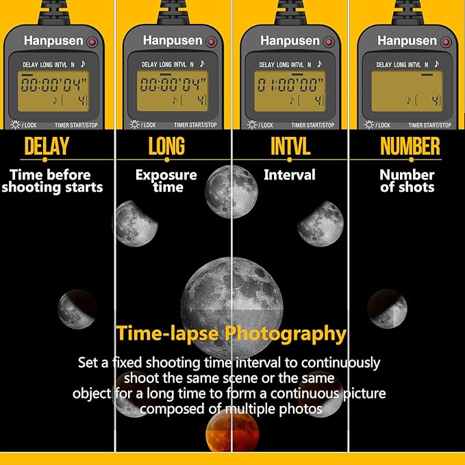 Camera Wired Intervalometer Remote Control, Cameras Timer Shutter Release - Image 3