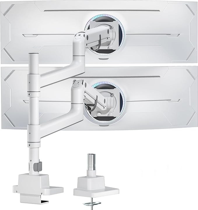 monTEK Dual Monitor Arm for up to 57" and 59.4 lbs Ultrawide Screen, Aluminum by monTEK