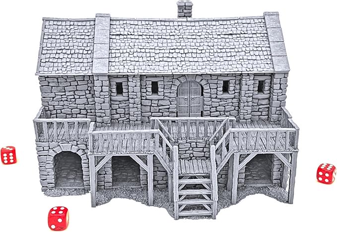 Black Rock Barracks by Printable Scenery, 3D Printed Tabletop RPG Scenery and - Image 2