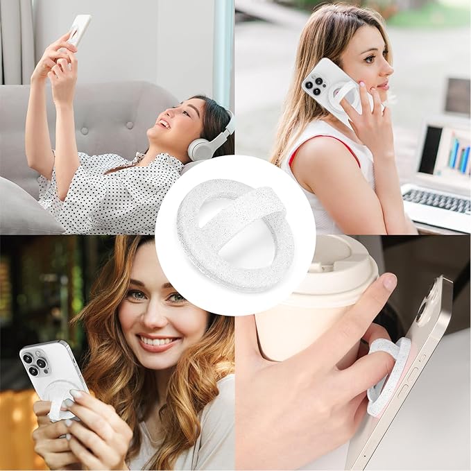 Magnetic Silicone Ring Grip Phone Holder, Loop Grip, Compatible - Image 7