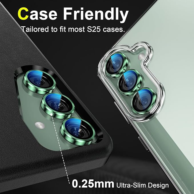 YWXTW Camera Lens Protector for Samsung Galaxy S25+ Plus Accessories 9H - Image 6