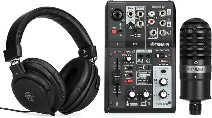 Yamaha AG03MK2 Black Live Streaming Kit by Yamaha