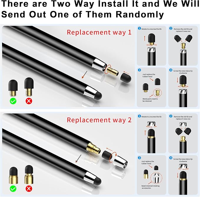 Stylus Pen for Touchscreen, Stylus 2-in-1 High Sensitivity Precision Suitable - Image 5