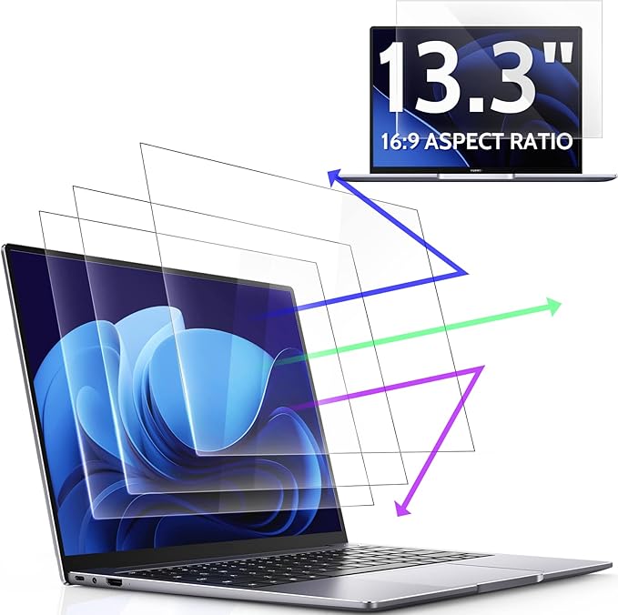 3 Pcs 13.3 Inch Anti Blue Light Screen Protector Compatible by peslv