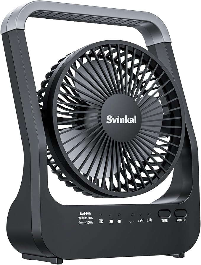 Battery Powered Fan, 10000mah Portable Desk Fan by FocusedUSBsmallappliances