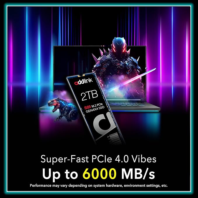 Addlink S85 2TB M.2 PCIe NVMe Gen4 Memory Expansion SSD, Speed Up to 6000 MB/s - Image 2
