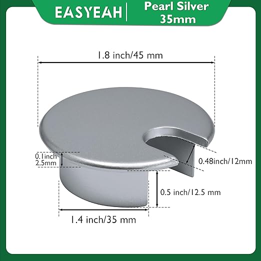 1 Pcs Desk Grommet 1-3/8" / 35 mm, Desk Cord Hole Cover, Cable Grommet Metal - Image 8