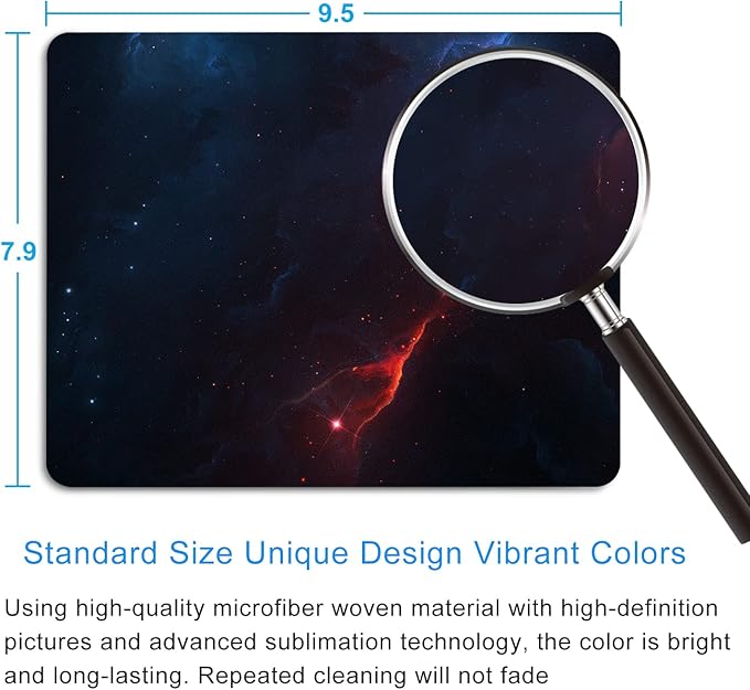 Space Galaxy Mouse Pad Personalized Design Customized Square Office Rubber - Image 2