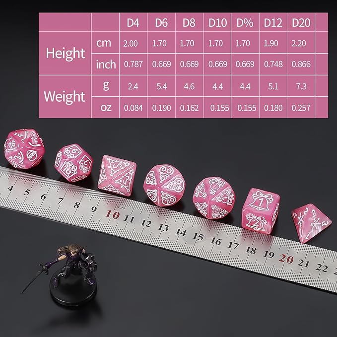 CiaraQ Polyhedral Dice Set, 6 Colors - Image 7