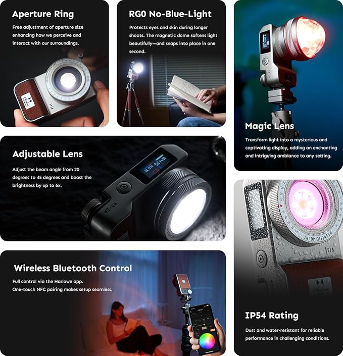 Harlowe RGBCW Photography Lighting 5W Mini Studio Light - Image 5
