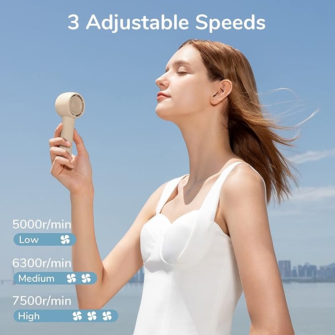 JISULIFE Mini Portable Fan-Bladeless Safe Design, Powerful Turbo Handheld Fan - Image 4