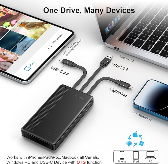 ySky MFi Certified 1TB Portable External Hard Drive - Image 2