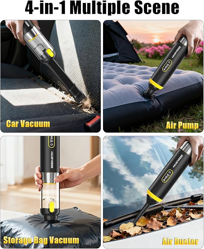 SEEDUSTRY Handheld Vacuum Cleaner Cordless, Mini Car Vacuum/Portable Pet - Image 5