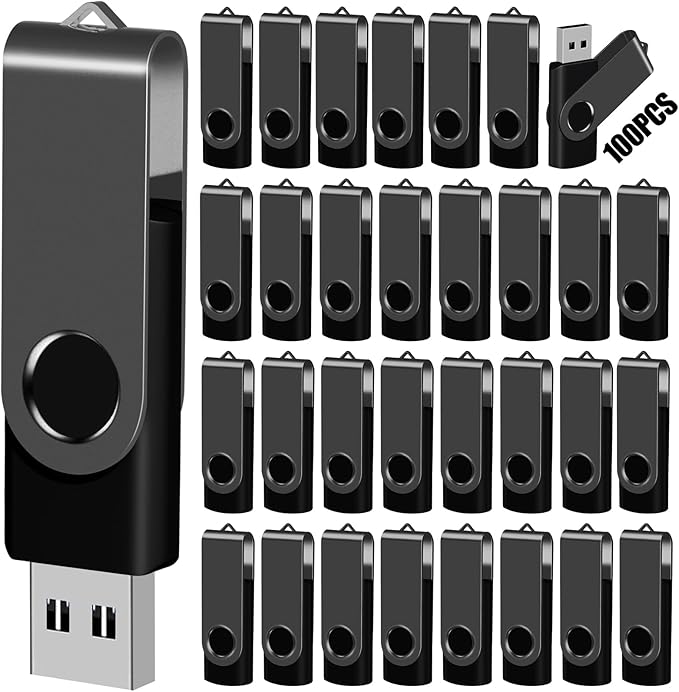 EASTBULL 128MB USB Flash Drive Bulk Thumb Drives 100 Pack by EASTBULL