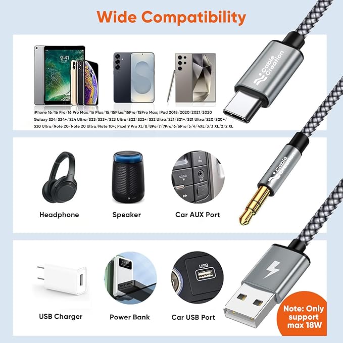 CableCreation USB C to 3.5mm Audio Cable - Image 7