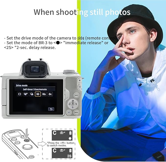 Remote Control for Canon Camera, Rechargeable Wireless Shutter Release - Image 6