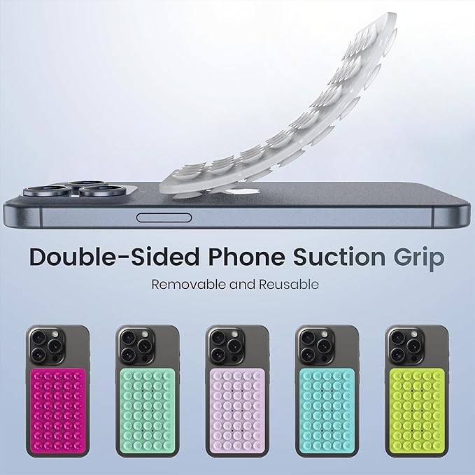 Silicone Double Sided Suction Phone Case Mount, Detachable Hands Free & Strong - Image 6