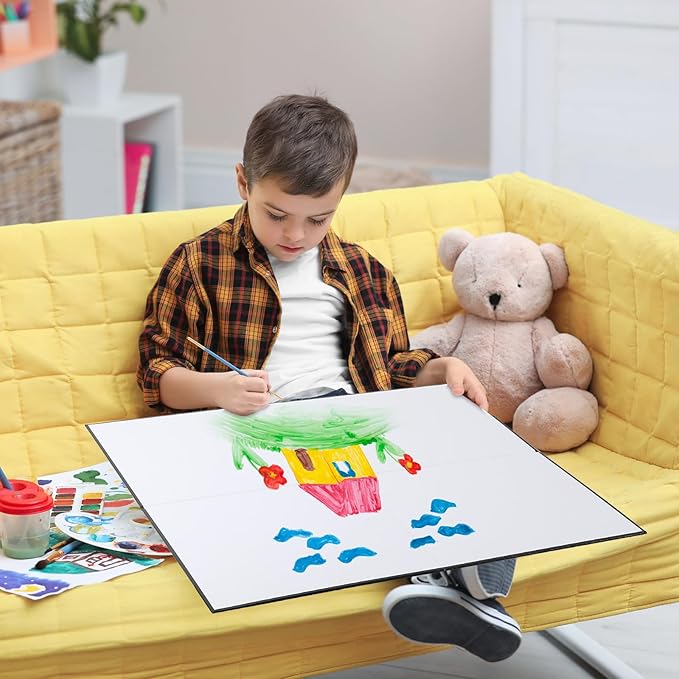 Zhanmai 4 Pcs Folding Blank Game Board, Blank Quad Fold Dry Erase Battle - Image 4