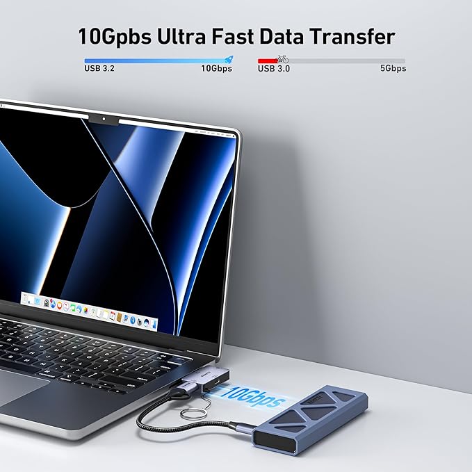 BENFEI USB C Hub 3-in-1, Super Compact, USB-C to HDMI 4K@60Hz, 10Gbps USB-A - Image 5