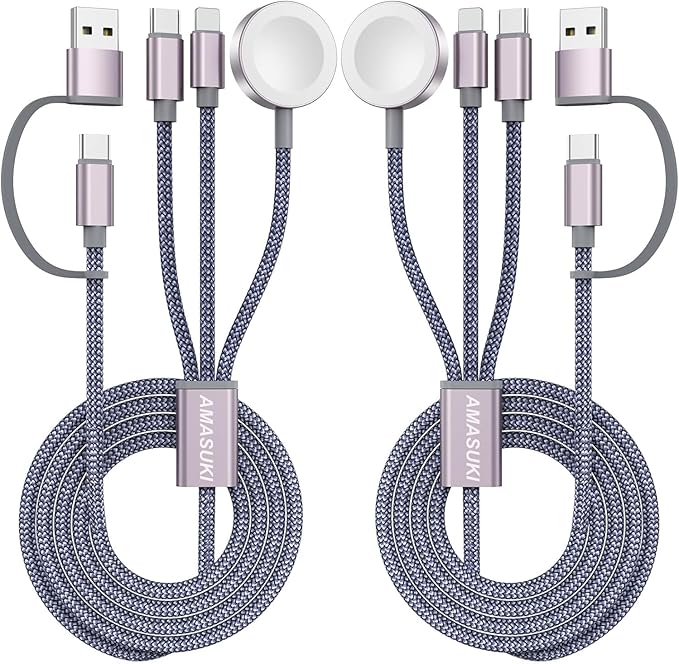 2Pack Upgraded 3 in 2 USB C Cable by ChargeBeyondPowerWithin