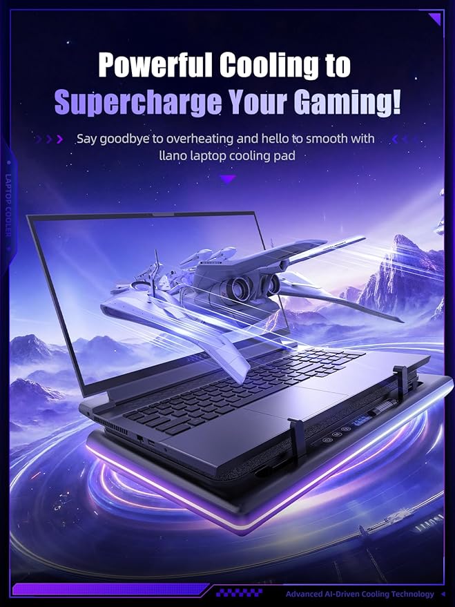 llano V12 Ultra Laptop Cooling Pad - Image 6