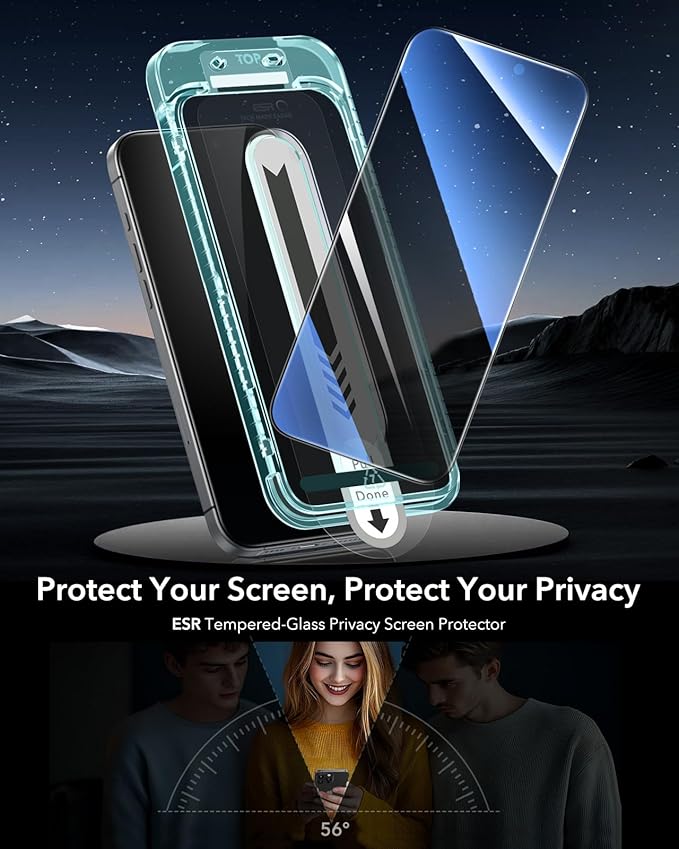 ESR 3 Pack for iPhone 16 Pro Max Privacy Screen Protector, Anti-spy - Image 2