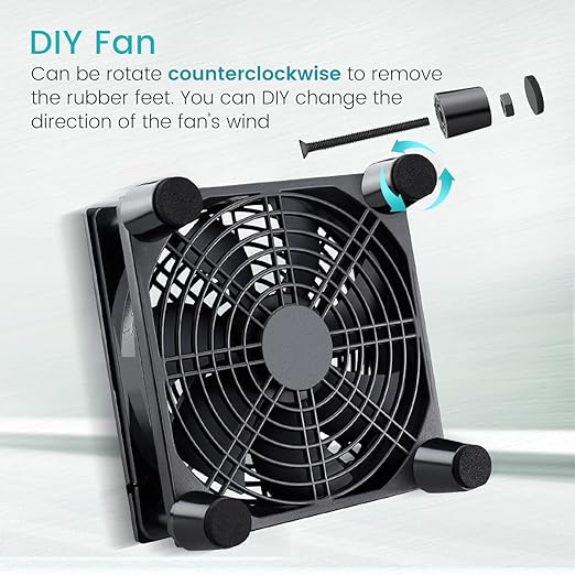 Wathai Cooling Case Fan for Receiver DVR Xbox TV Box Router 120mm x 25mm 5V USB - Image 4