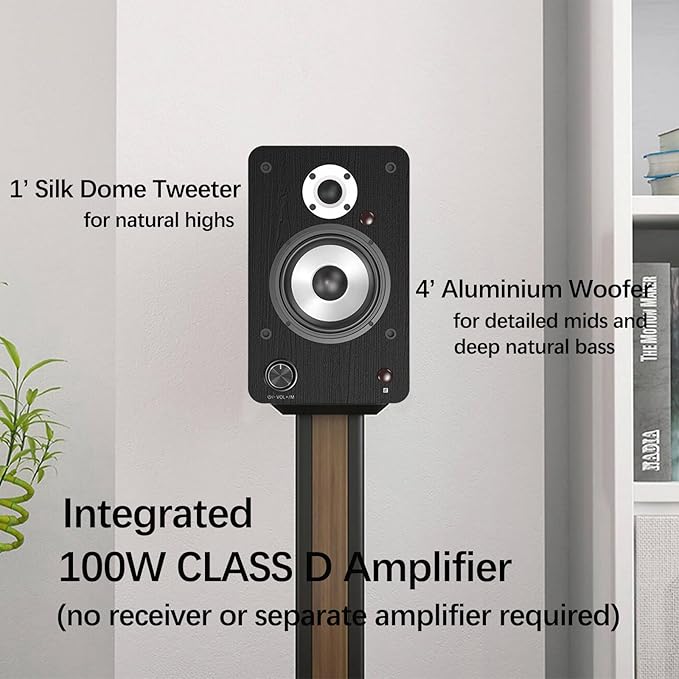 LONPOO Powered Bookshelf Speakers - Image 3
