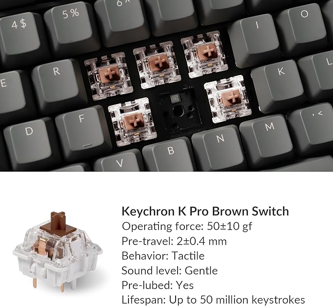 Keychron K10 Full Size Layout White LED Backlit Hot-Swappable Mechanical - Image 2