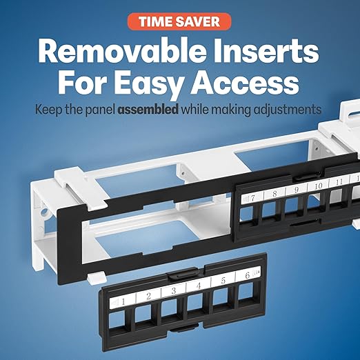 Everest Media 12-Port Keystone Patch Panel - Image 4